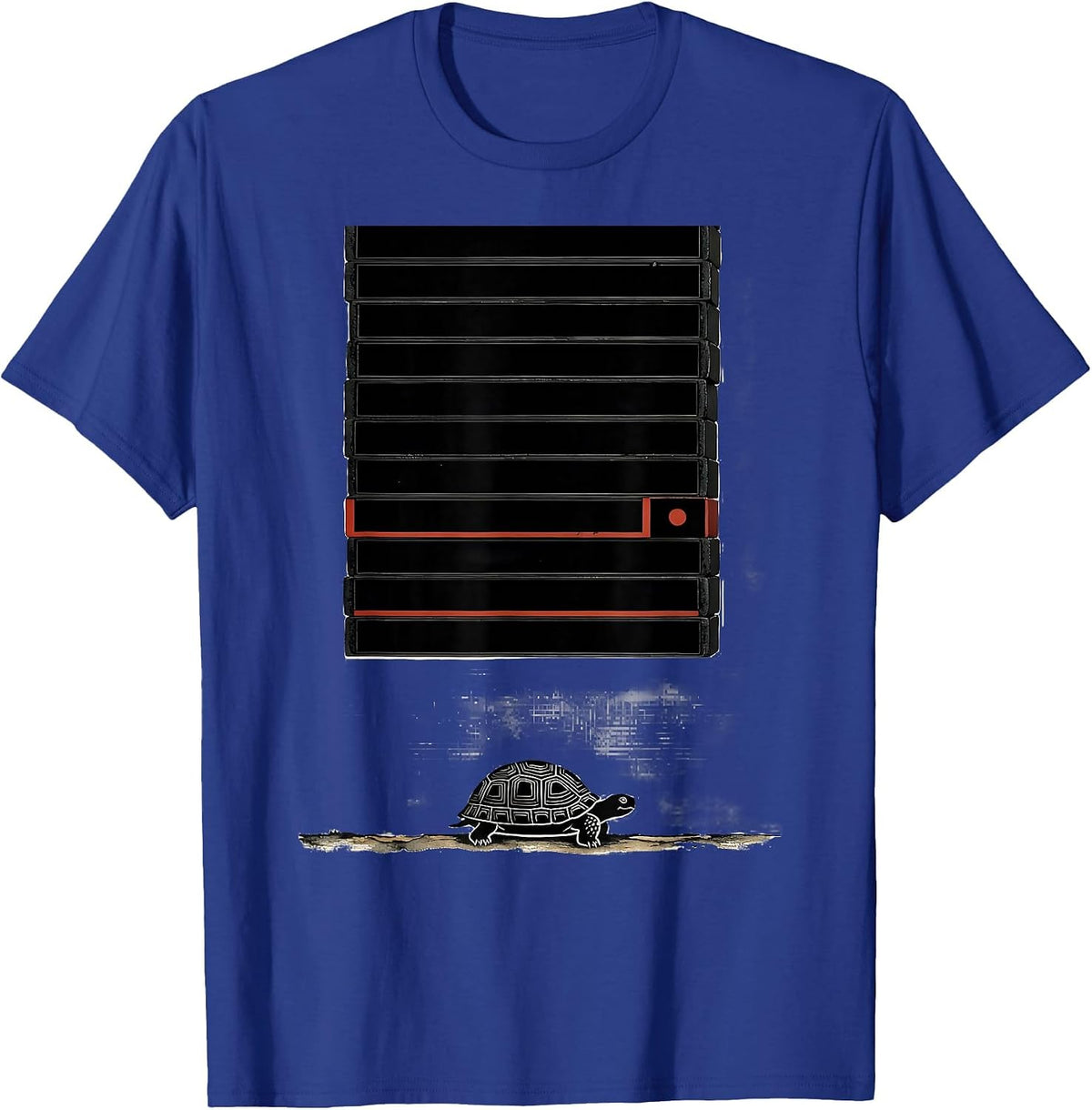 Men's Vertical Masthead Tortoise Animal Lover Gift T-Shirt - Royal Blue