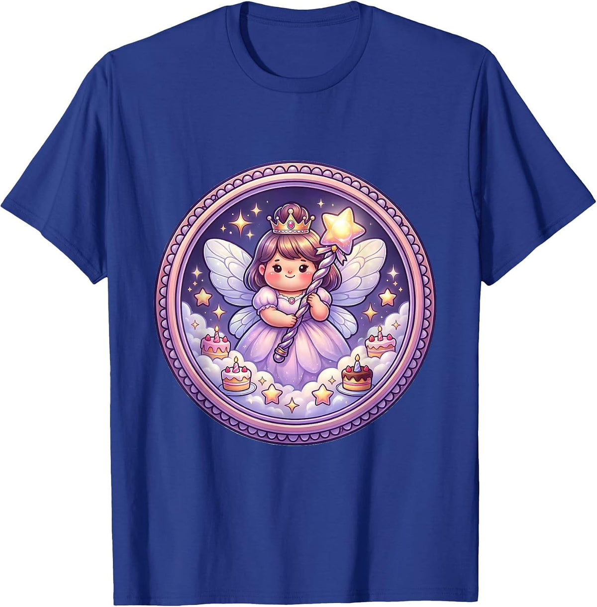 9th Birthday Fairy Godmother Wish Sparkles T-Shirt - Royal Blue