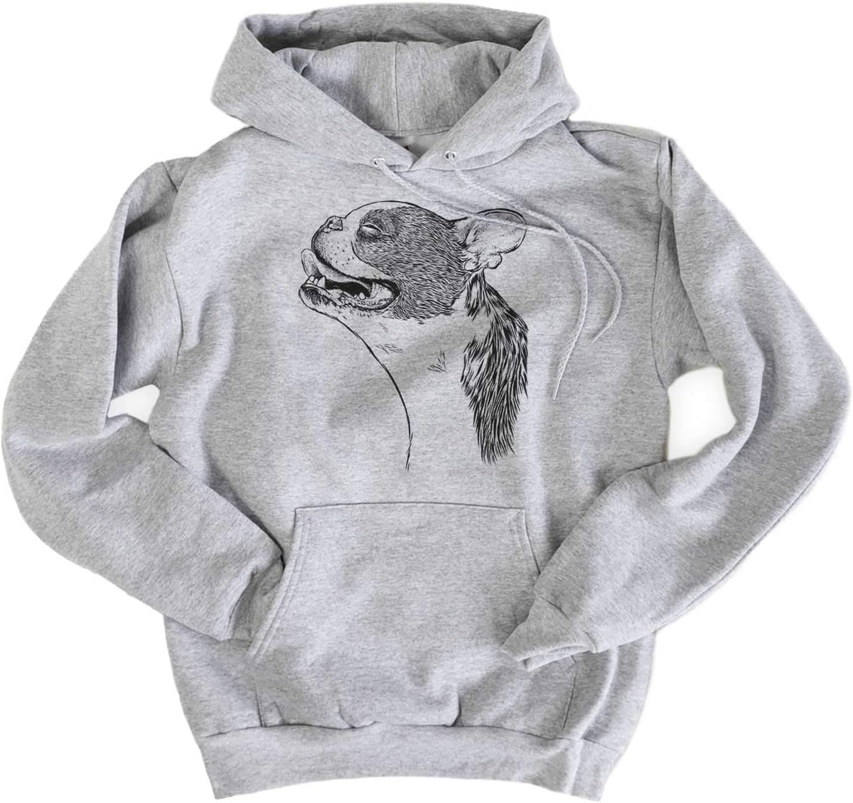 Inkopious Boston Terrier Profile Triblend T-Shirt - Unisex Pullover Hoodie Sweatshirt