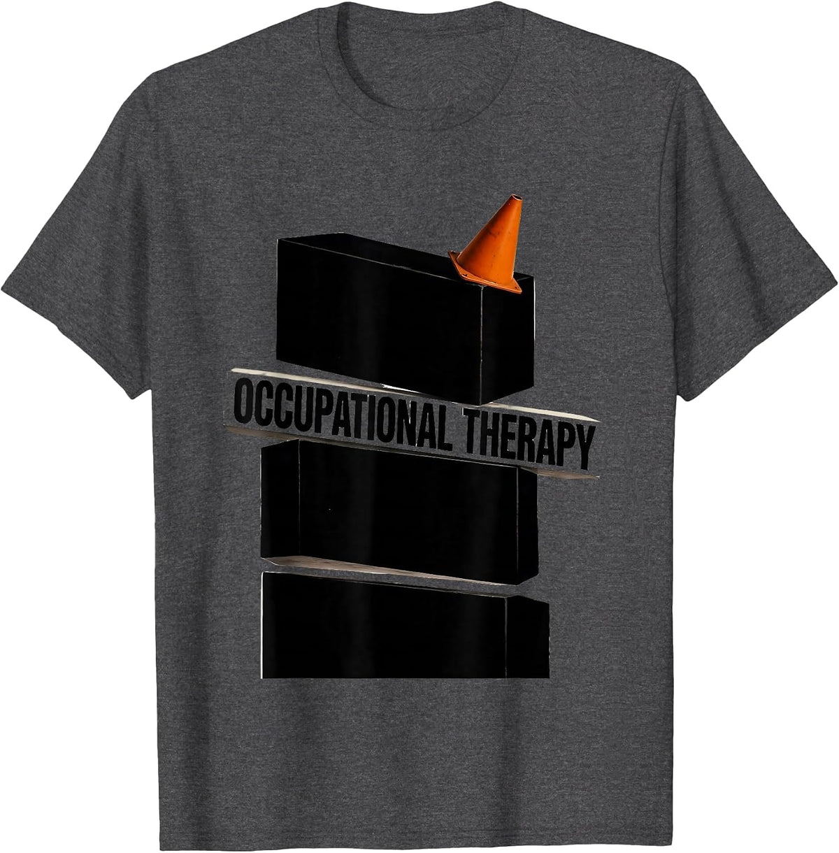 Occupational Therapy Brutalist Graphic OT Therapist Gift T-Shirt - Dark Heather Grey
