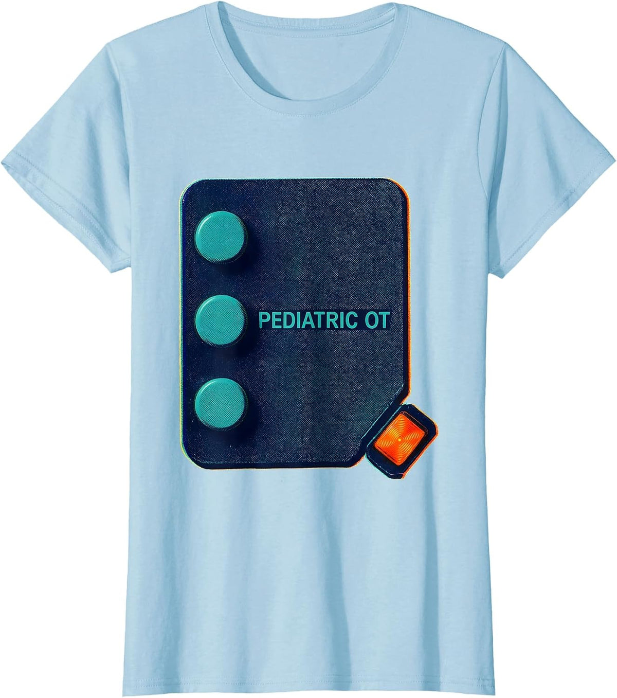 Pediatric OT Risograph Occupational Therapy Professional T-Shirt - Baby Blue