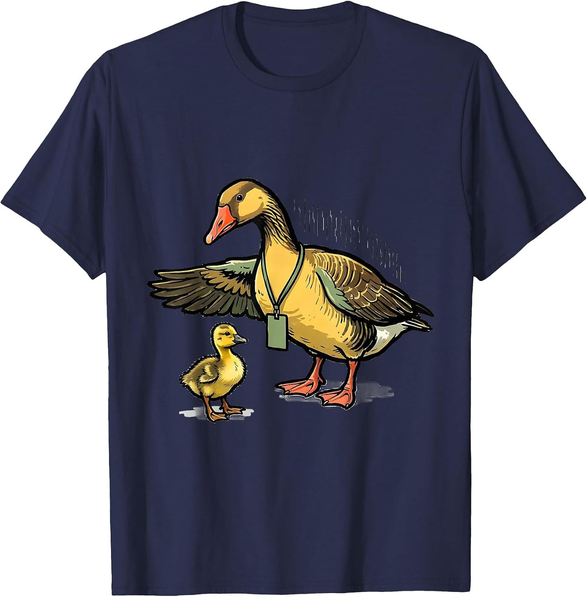 Men's Silly Goose Mental Health Counselor Funny Therapist T-Shirt - Navy Blue