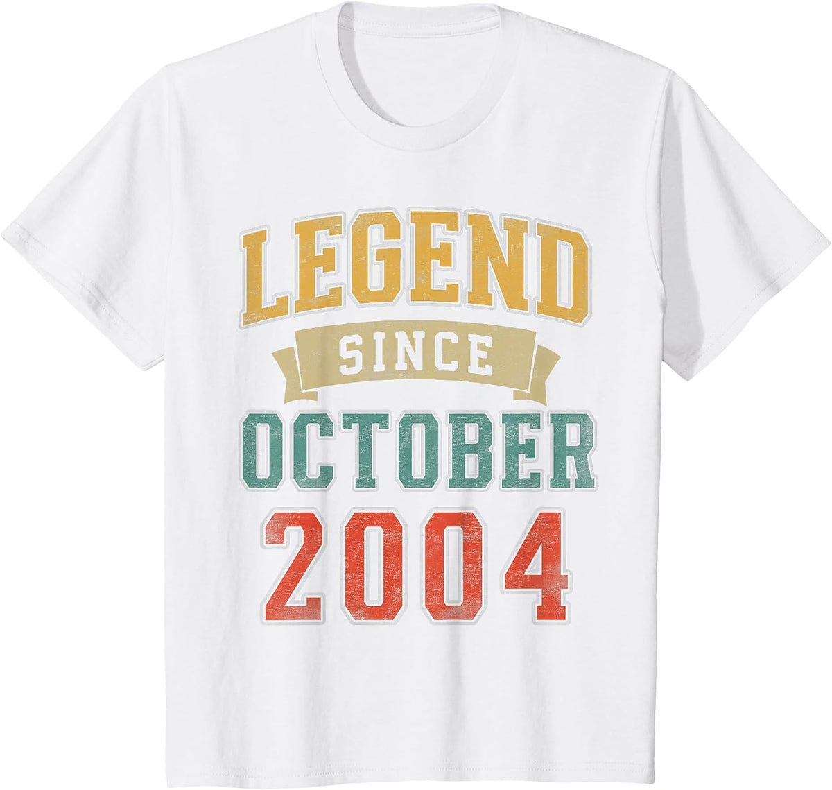 Legend October 2004 21st Birthday Men Women 21 Year Old T-Shirt - White