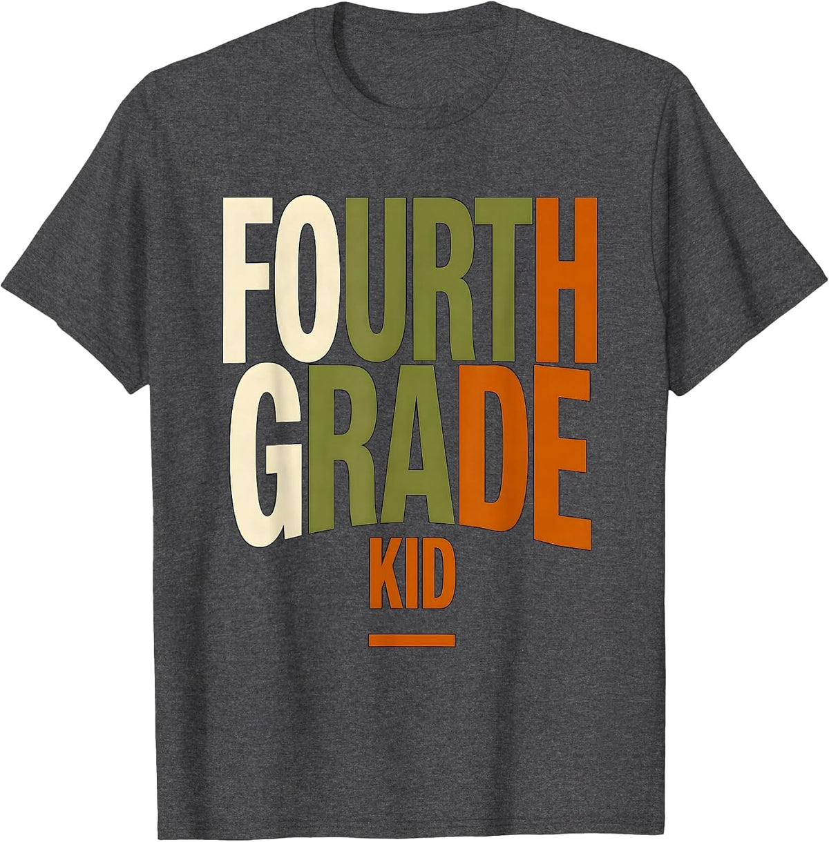 Fourth Grade Kid Camo Back To School Boys Teachers T-Shirt - Dark Heather Grey