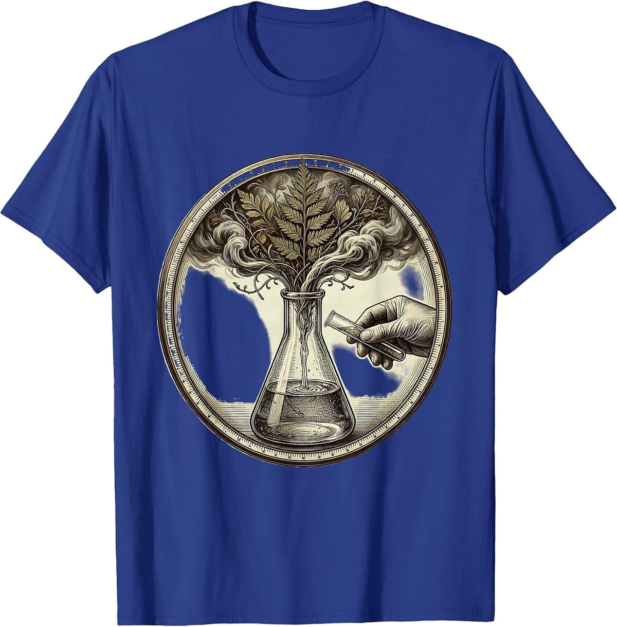 Science Teacher Lab Experiment Graphic Design T-Shirt - Royal Blue