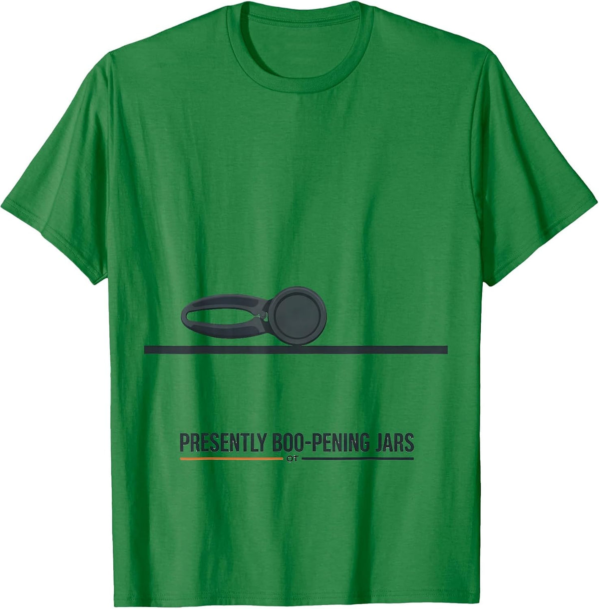 Men's Presently Boo-pening Jars OT Occupational Therapy Halloween T-Shirt - Kelly Green