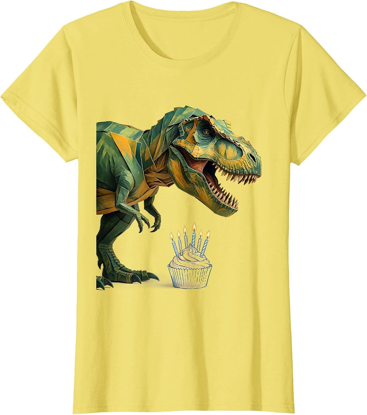 Tyrannosaur Birthday Dinosaur Kids Back To School Humor T-Shirt - Lemon Yellow