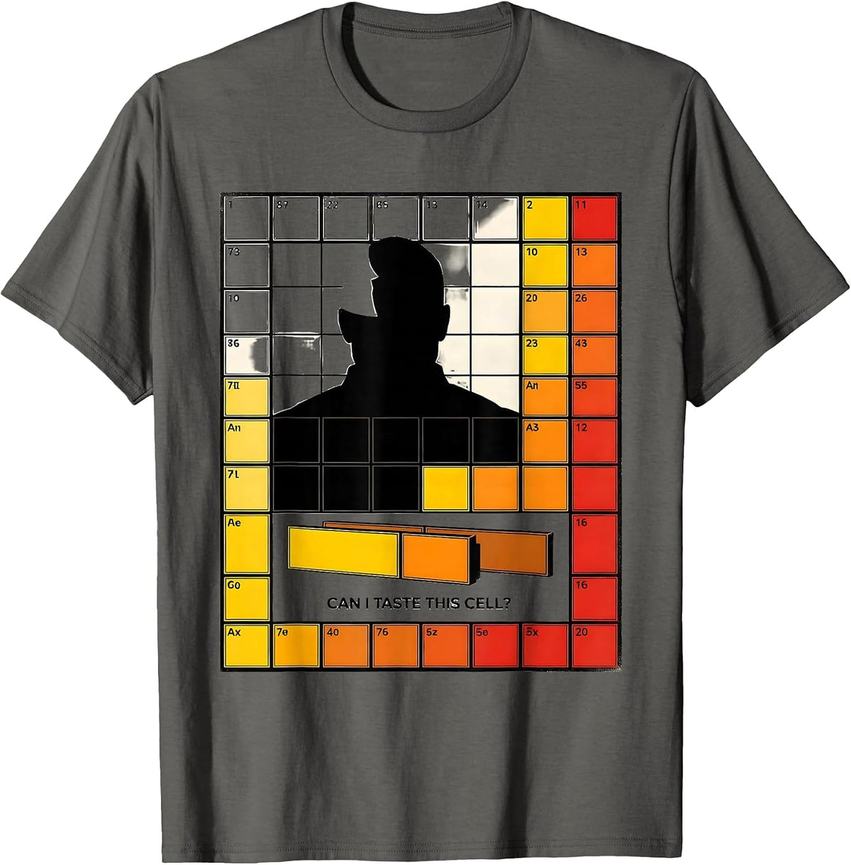 Men's Can I Taste This Cell Funny Periodic Table Science Teacher T-Shirt - Asphalt Grey