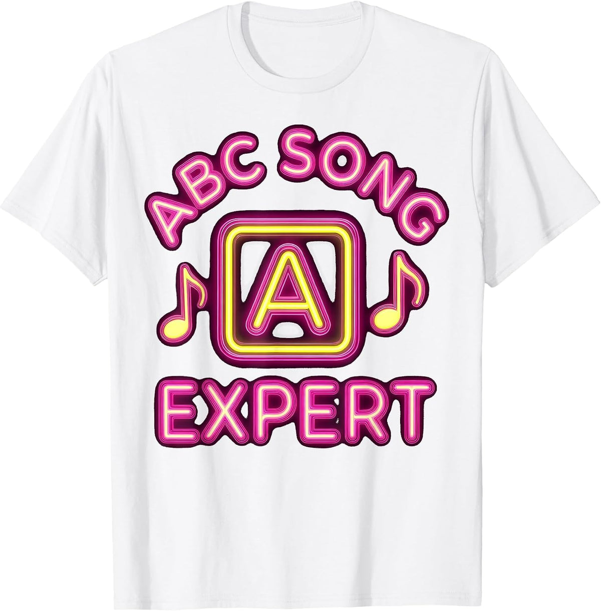 ABC Song Expert Daycare Teacher Design T-Shirt - White