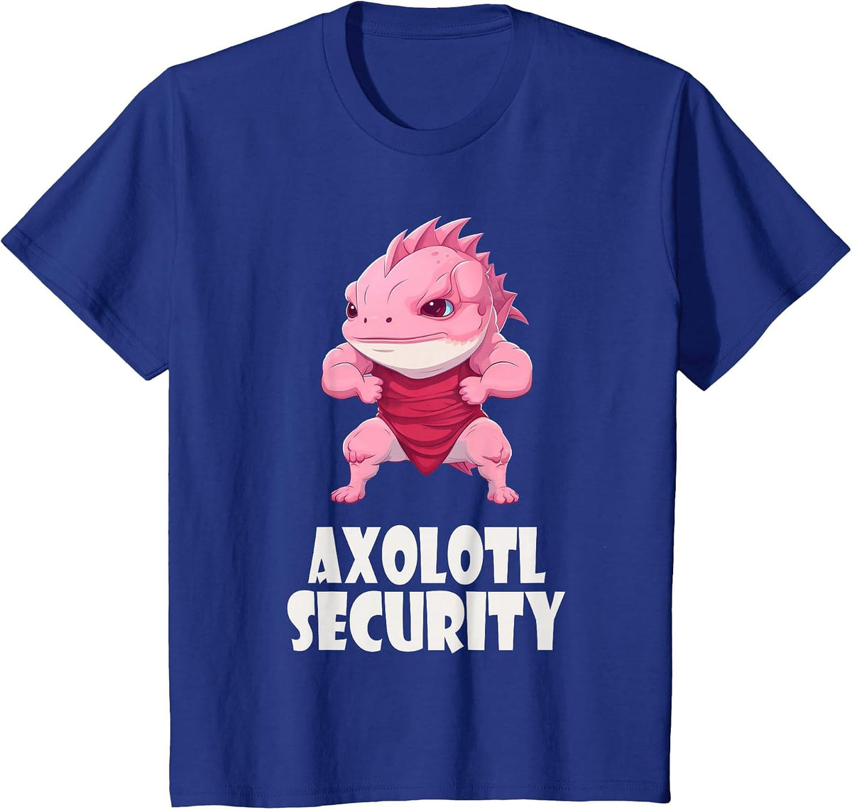 Axolotl Security Funny Muscles Axolotl Cute Halloween T-Shirt - Royal Blue