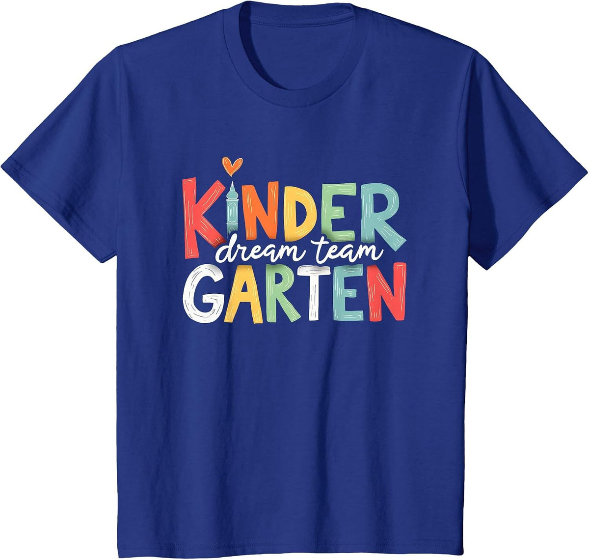 Retro Kindergarten Dream Team Back to School Teacher Kids T-Shirt - Royal Blue