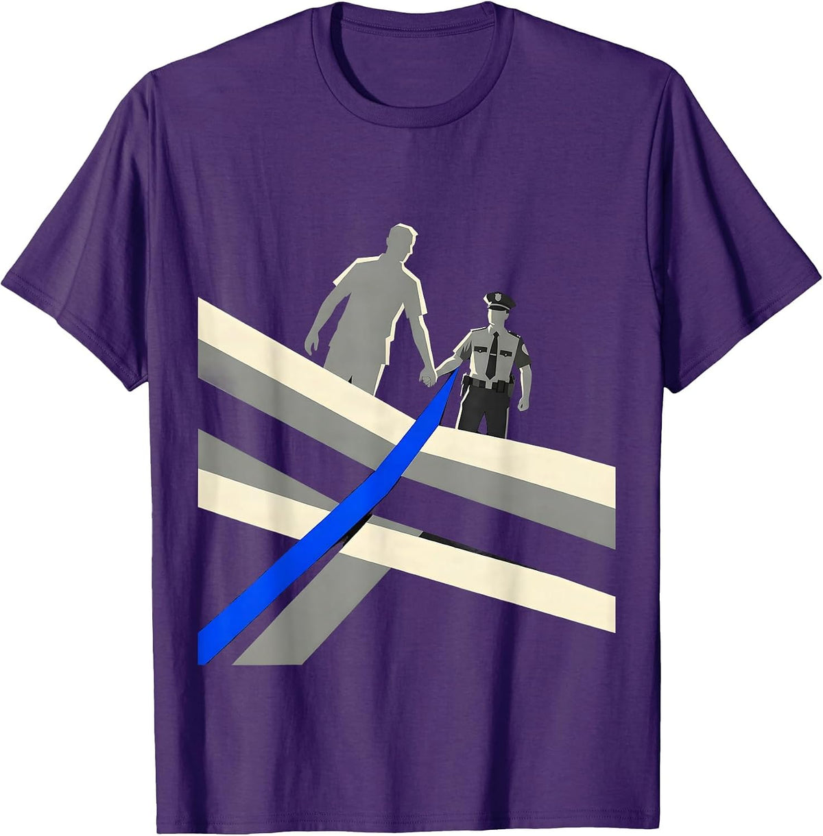 Police Family Thin Blue Line Mom Pride T-Shirt - Purple