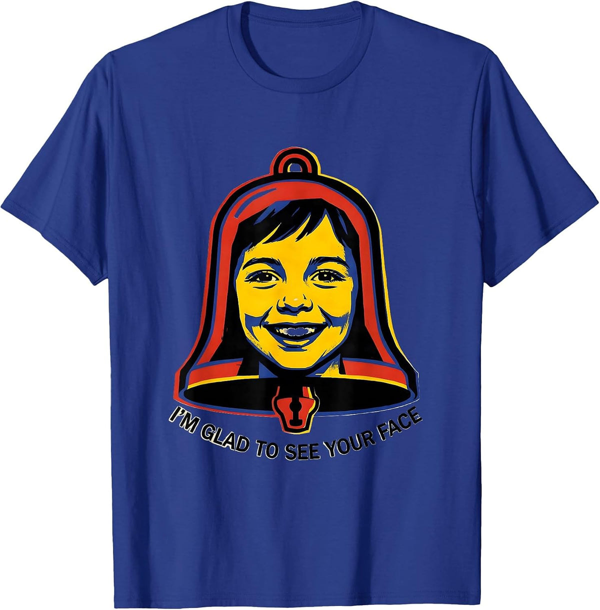 I'm Glad To See Your Face Cute Teacher Back to School T-Shirt - Royal Blue
