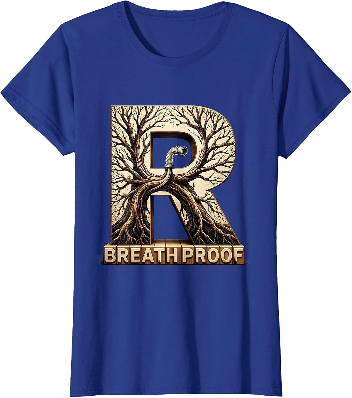 Women's Breath Proof Respiratory Therapist RT Care Week Humor T-Shirt - Royal Blue