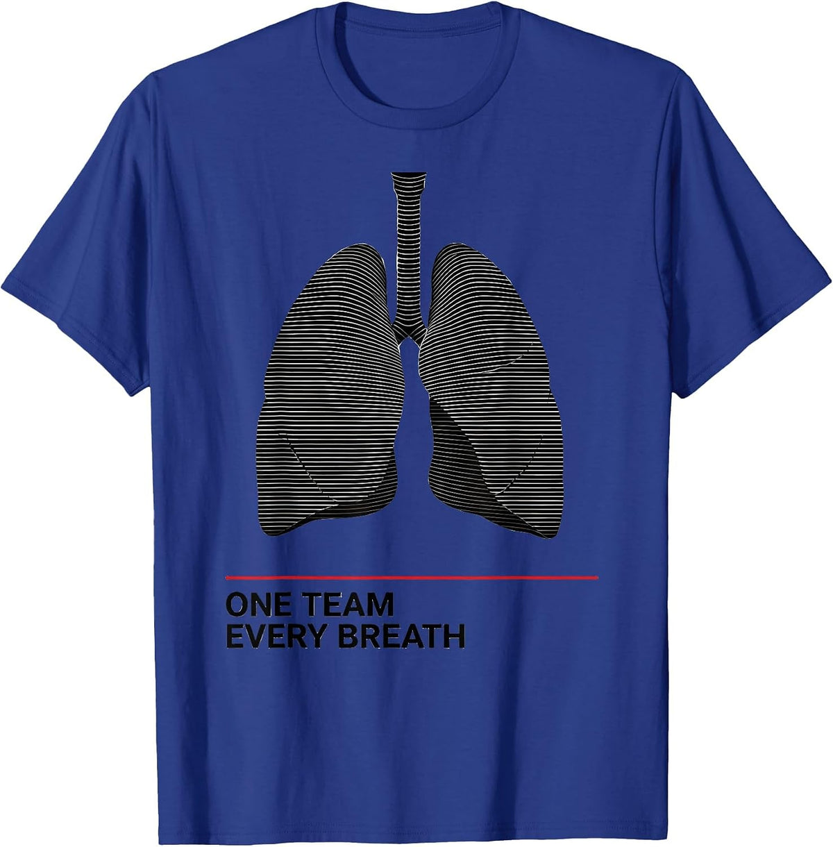 Men's One Team Every Breath Swiss International Respiratory T-Shirt - Royal Blue