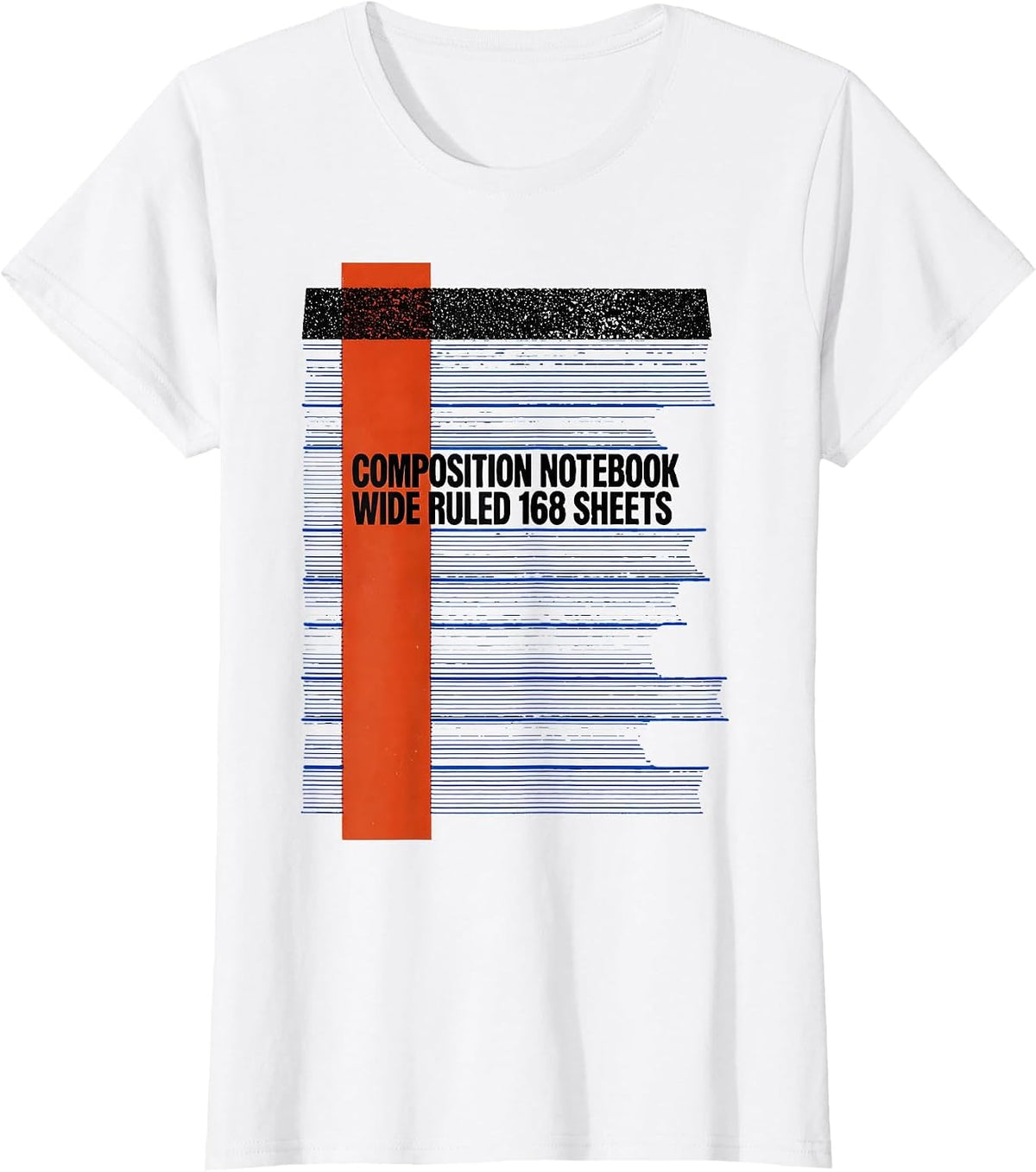 Composition Notebook Wide Ruled 168 Sheets Teacher T-Shirt - White