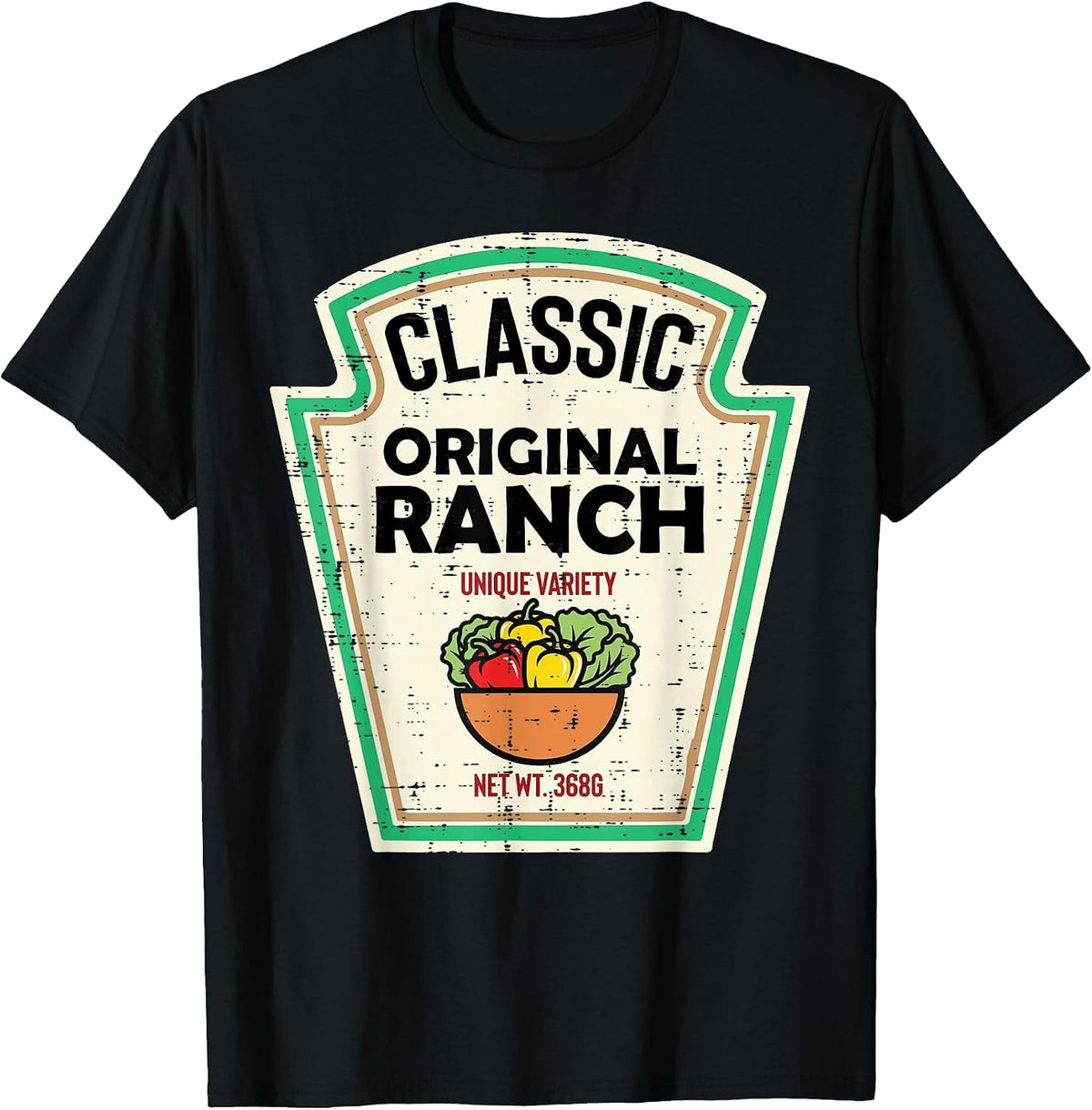 Halloween Original Ranch Food Matching Costume Men Women Kid T-Shirt - Black