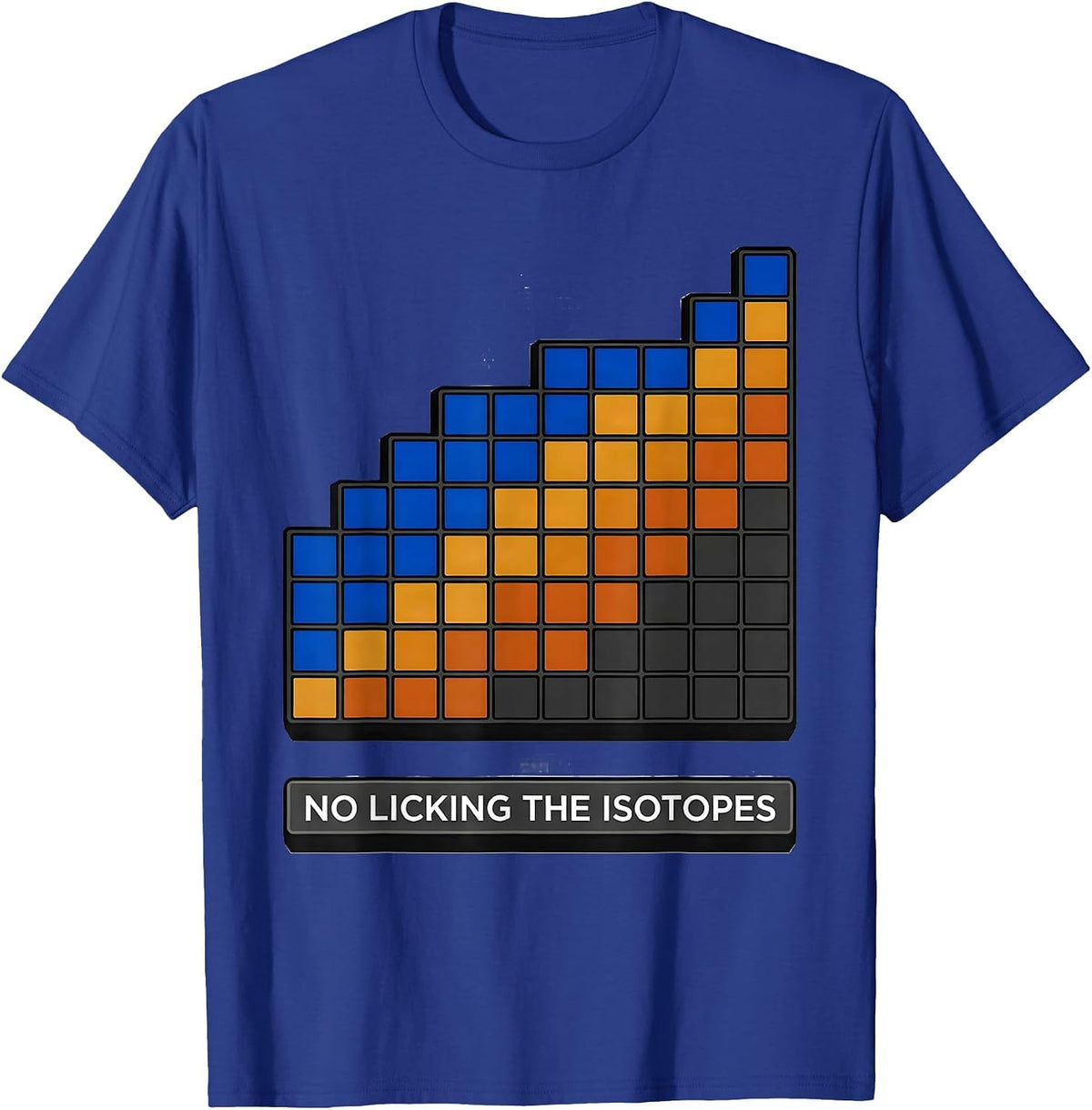 No Licking The Isotopes Funny Periodic Table Science Teacher T-Shirt - Royal Blue