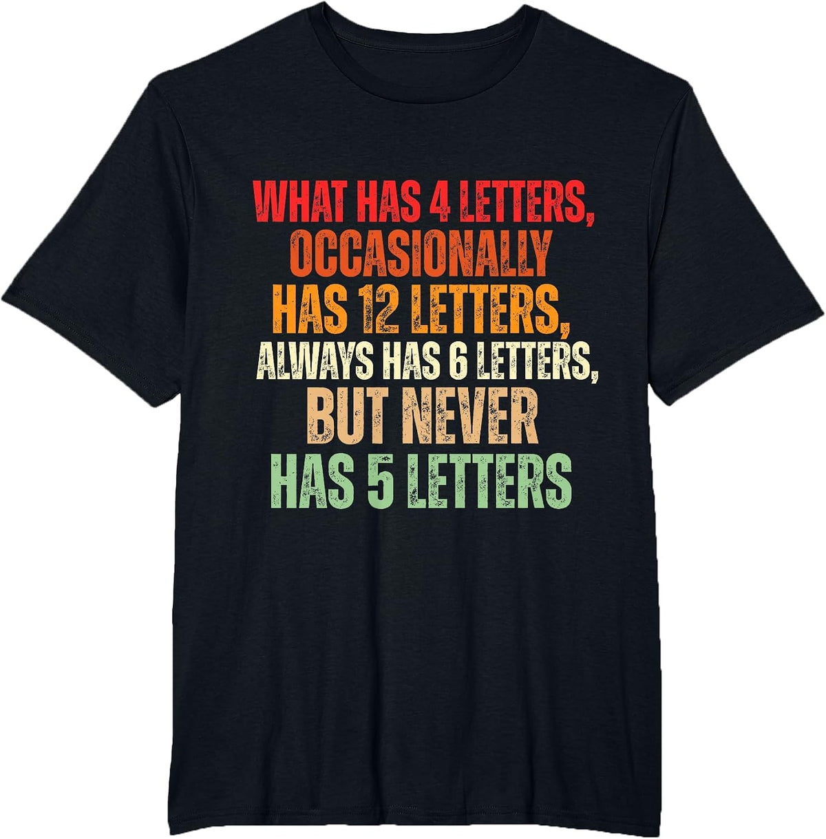 Funny Riddle Wordplay Joke for Grammar Nerds and Teachers T-Shirt - Black