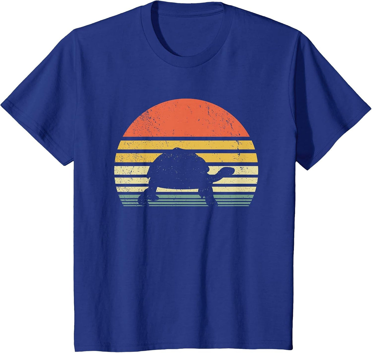 Vintage Tortoise - Land Turtle T-Shirt - Royal Blue