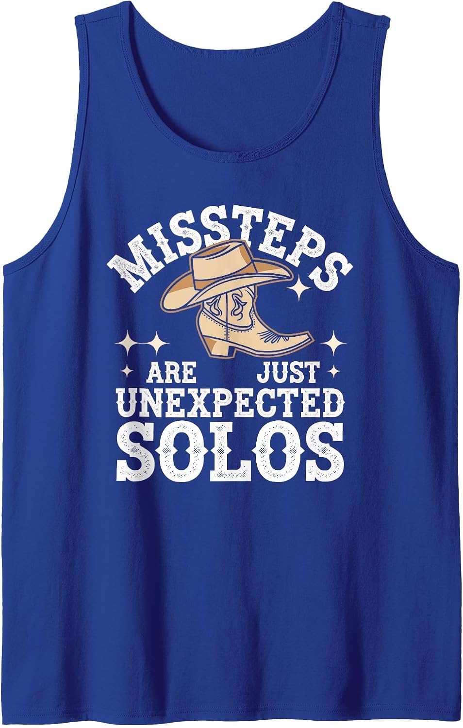 Line Dancing Missteps are Just Unexpected Solos Tank Top - Royal Blue