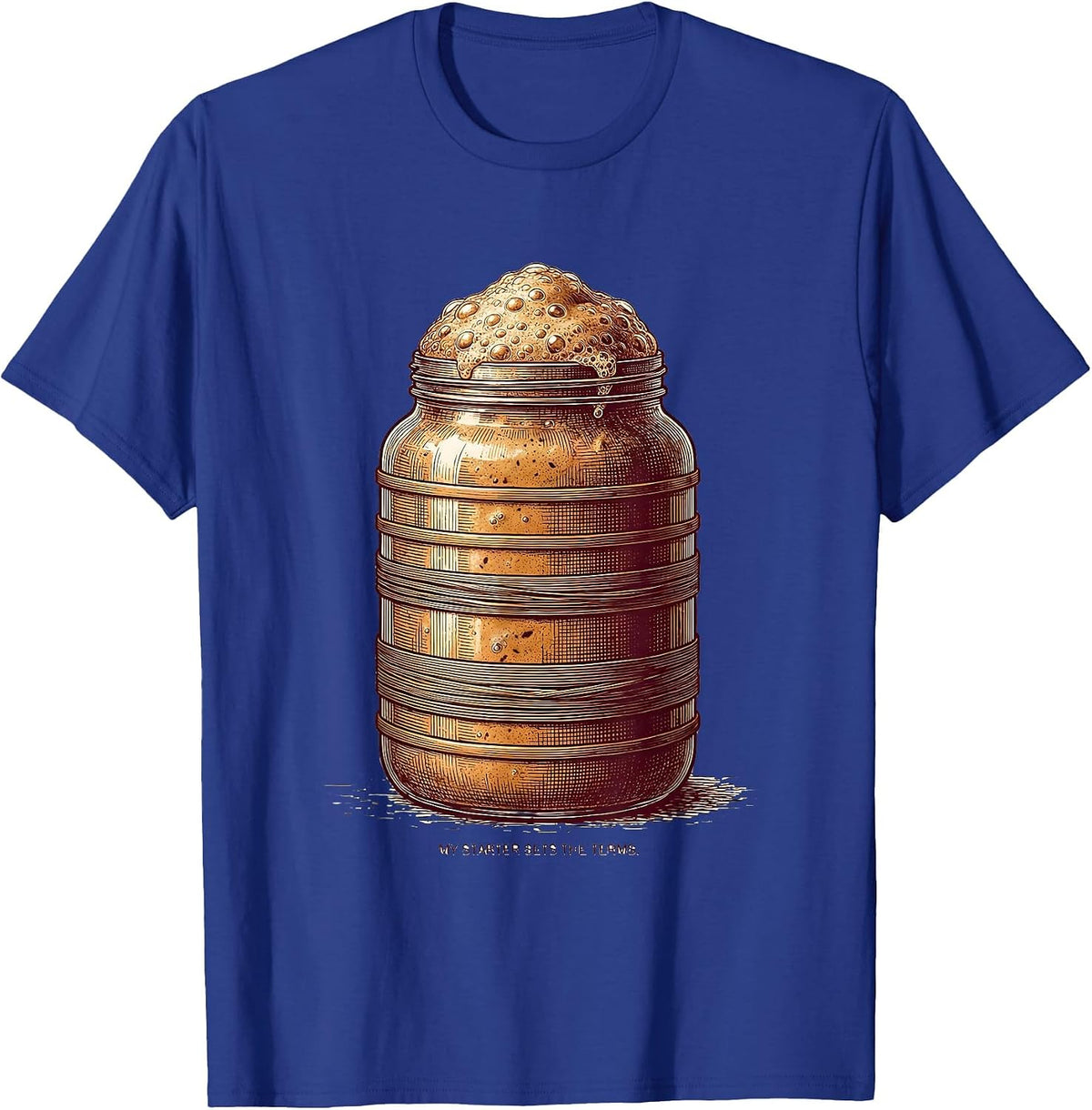 Men's My Starter Sets The Terms Funny Sourdough Baker Baking Gift T-Shirt - Royal Blue