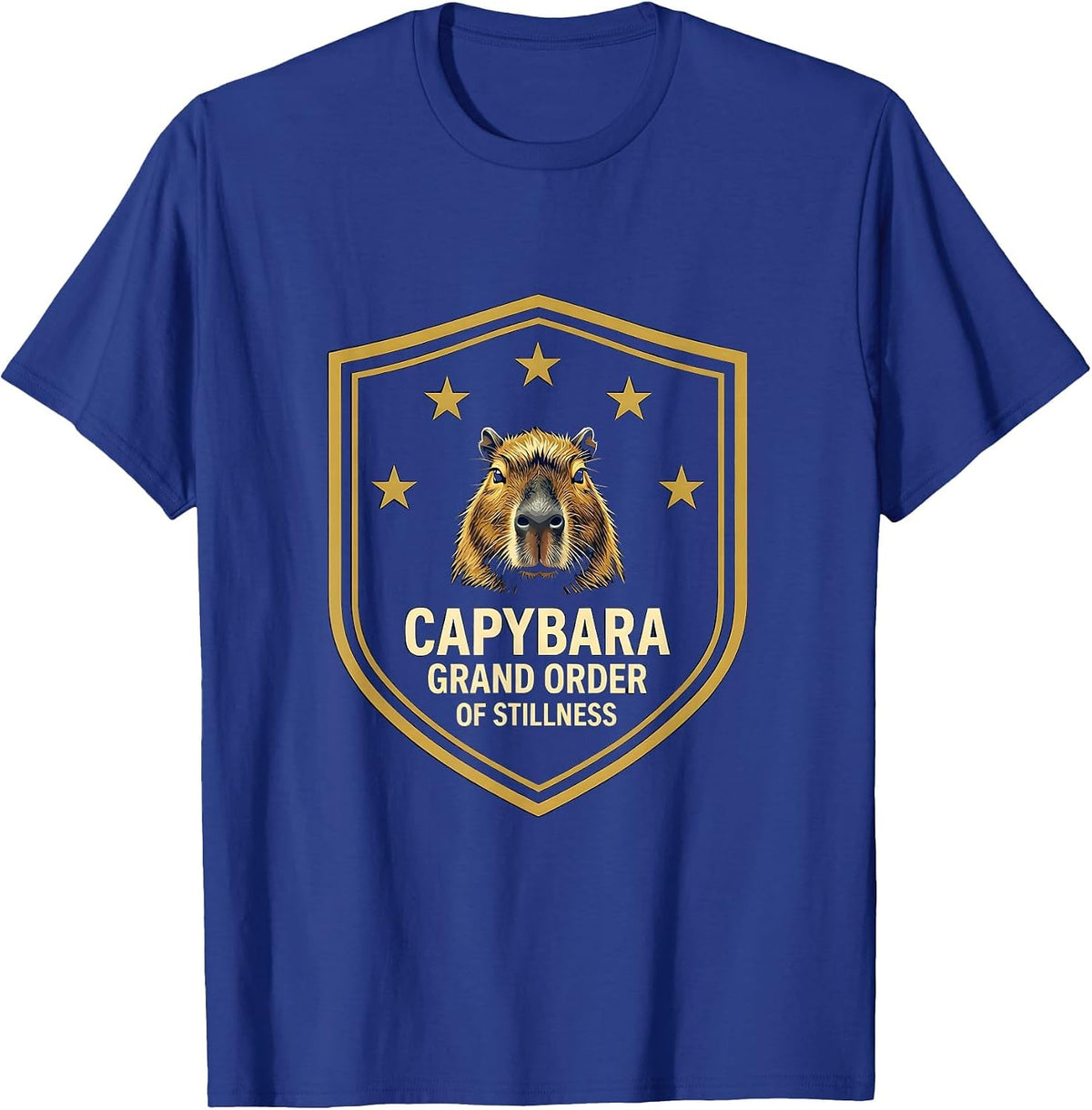 Capybara Grand Order of Stillness Funny Animal Meme Youth T-Shirt - Royal Blue