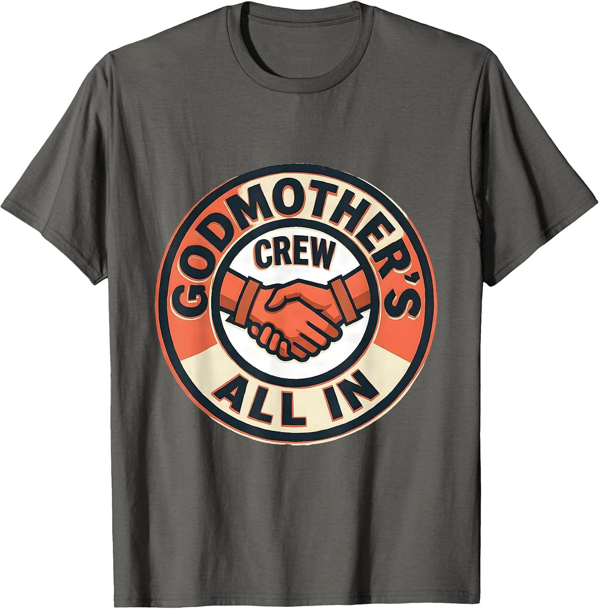 Men's Godmother's Crew All In Defiant Cancer Support Statement T-Shirt - Asphalt Grey