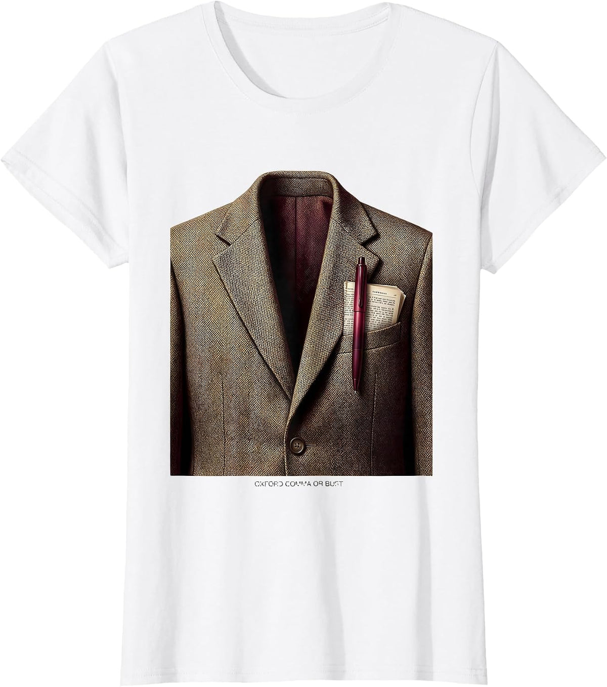 Oxford Comma Or Bust English Teacher Design T-Shirt - White