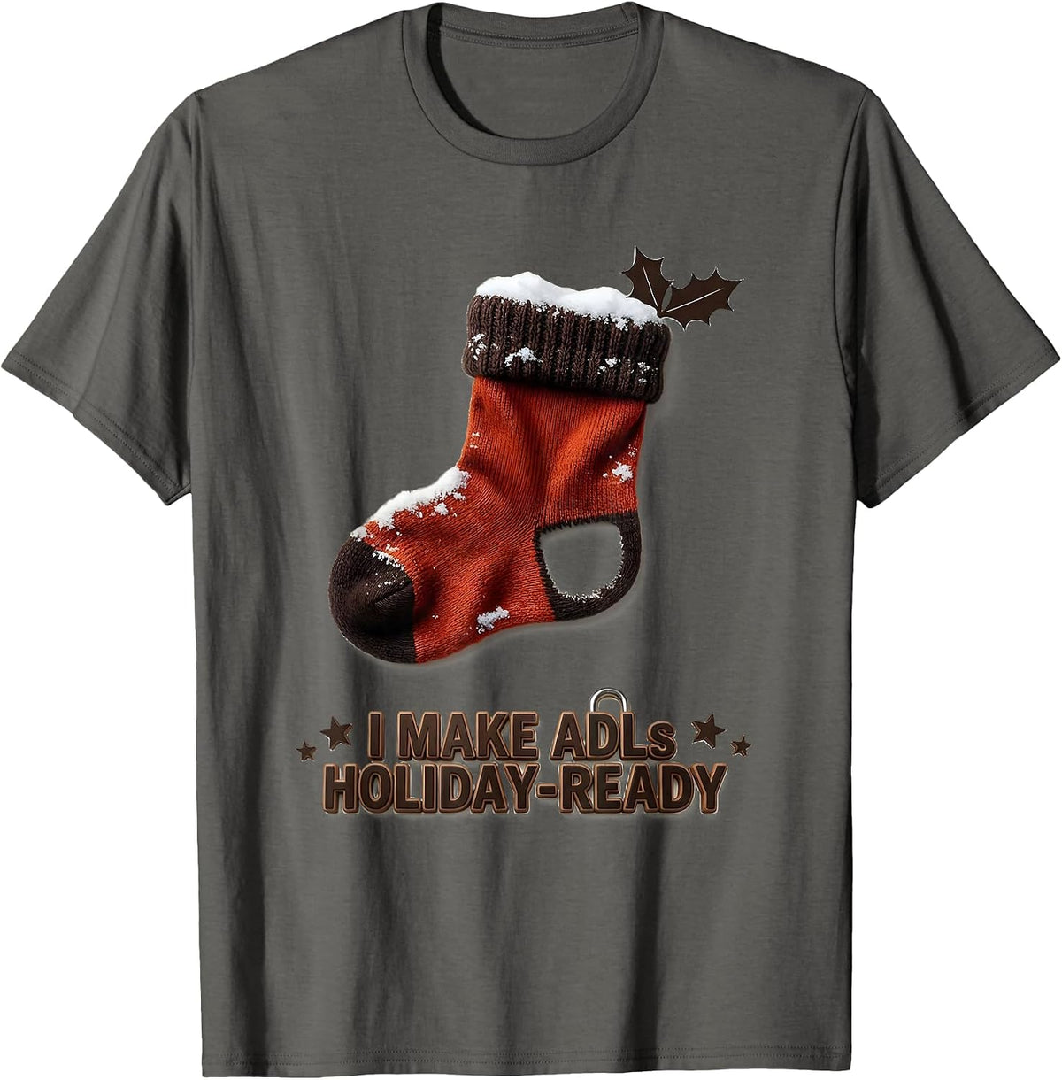 Men's I Make ADLs Holiday-Ready Occupational Therapist Christmas T-Shirt - Asphalt Grey