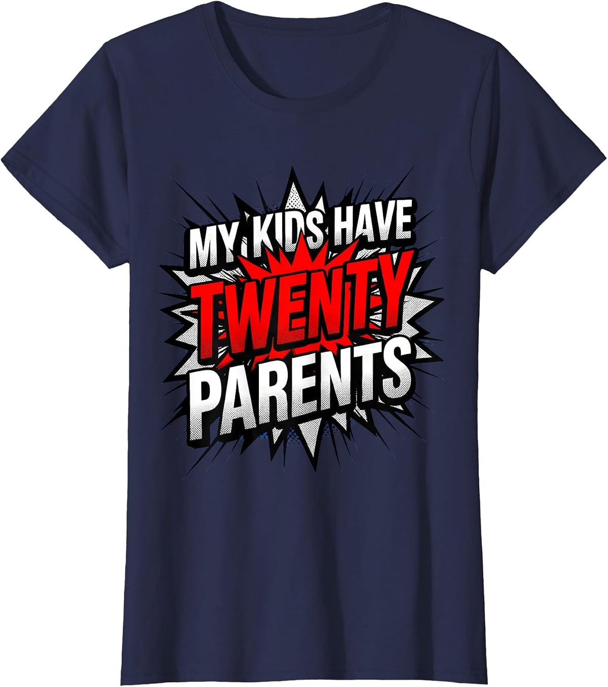 Women's My Kids Have Twenty Parents Preschool Teacher T-Shirt - Navy Blue