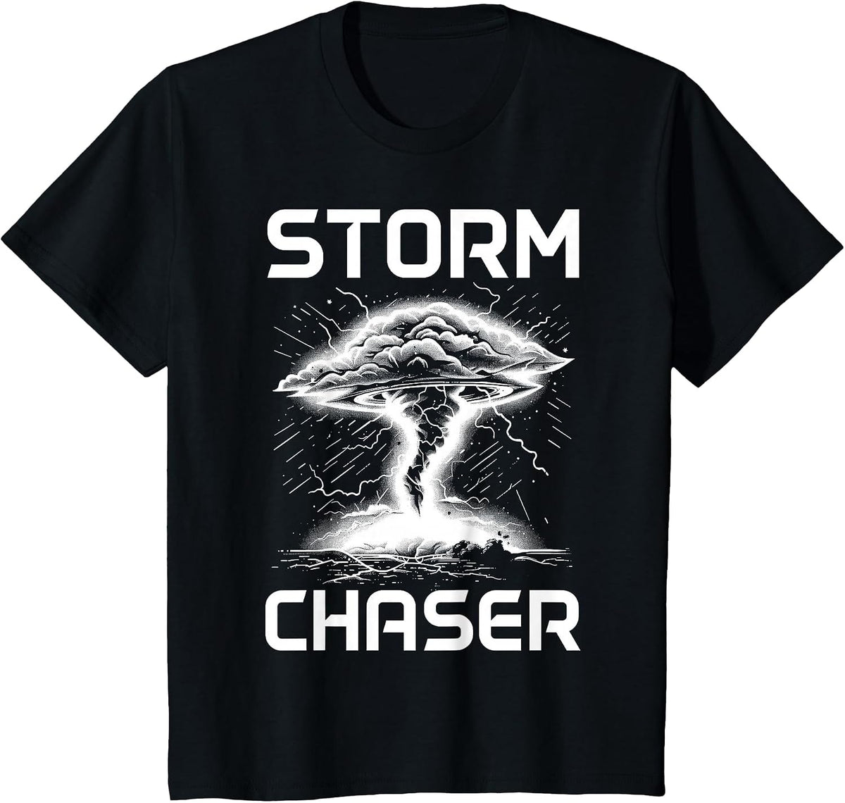 Storm Chasing Meteorology Tornado Chaser Meteorologist T-Shirt - Black