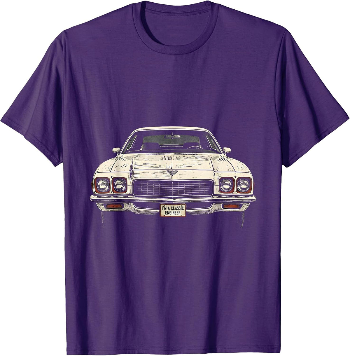 I'm A Classic Engineer Funny Grandpa Classic Car Guy T-Shirt - Purple
