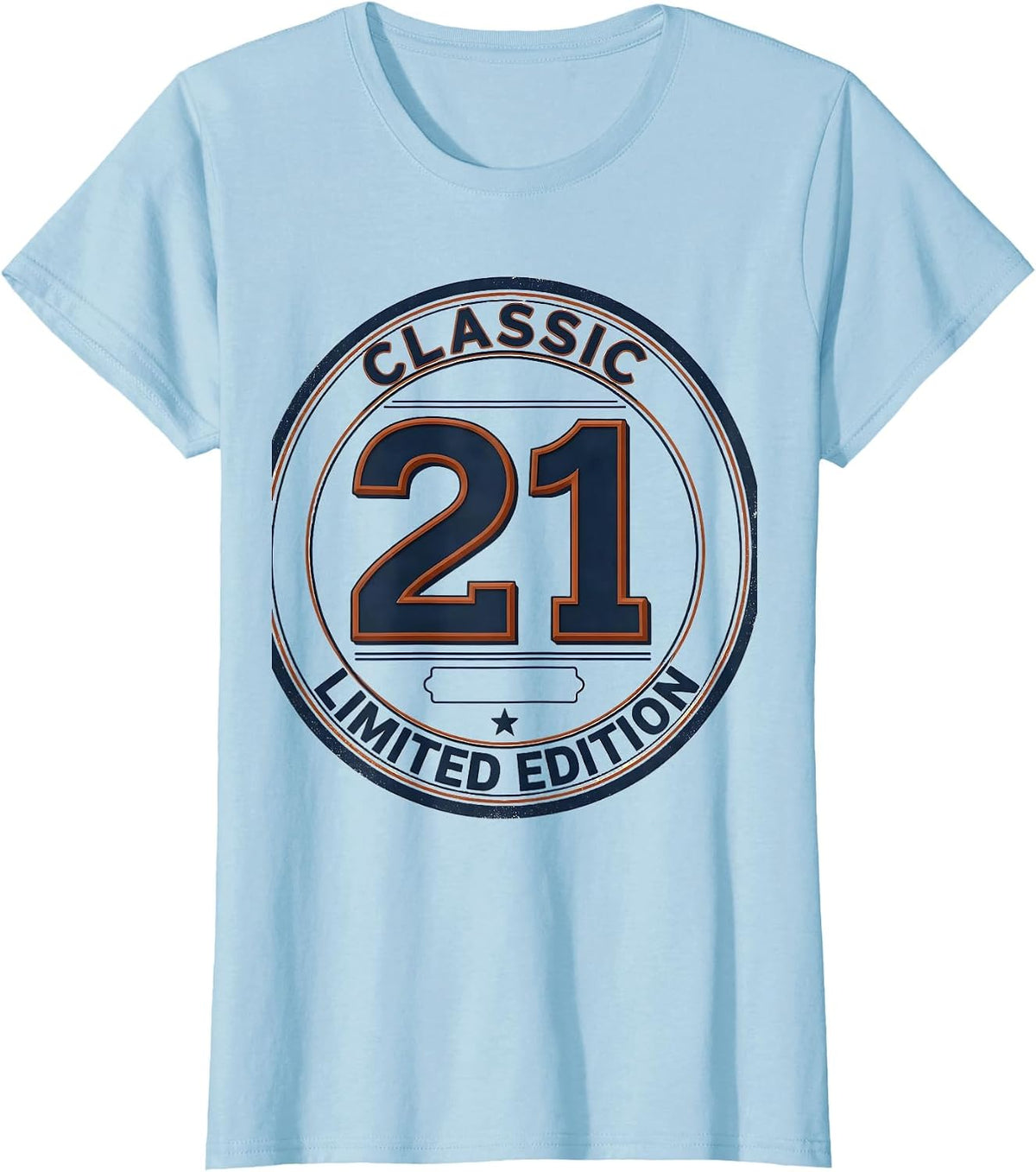 Classic 21 Limited Edition Vintage Birthday Gift for Turning T-Shirt - Baby Blue