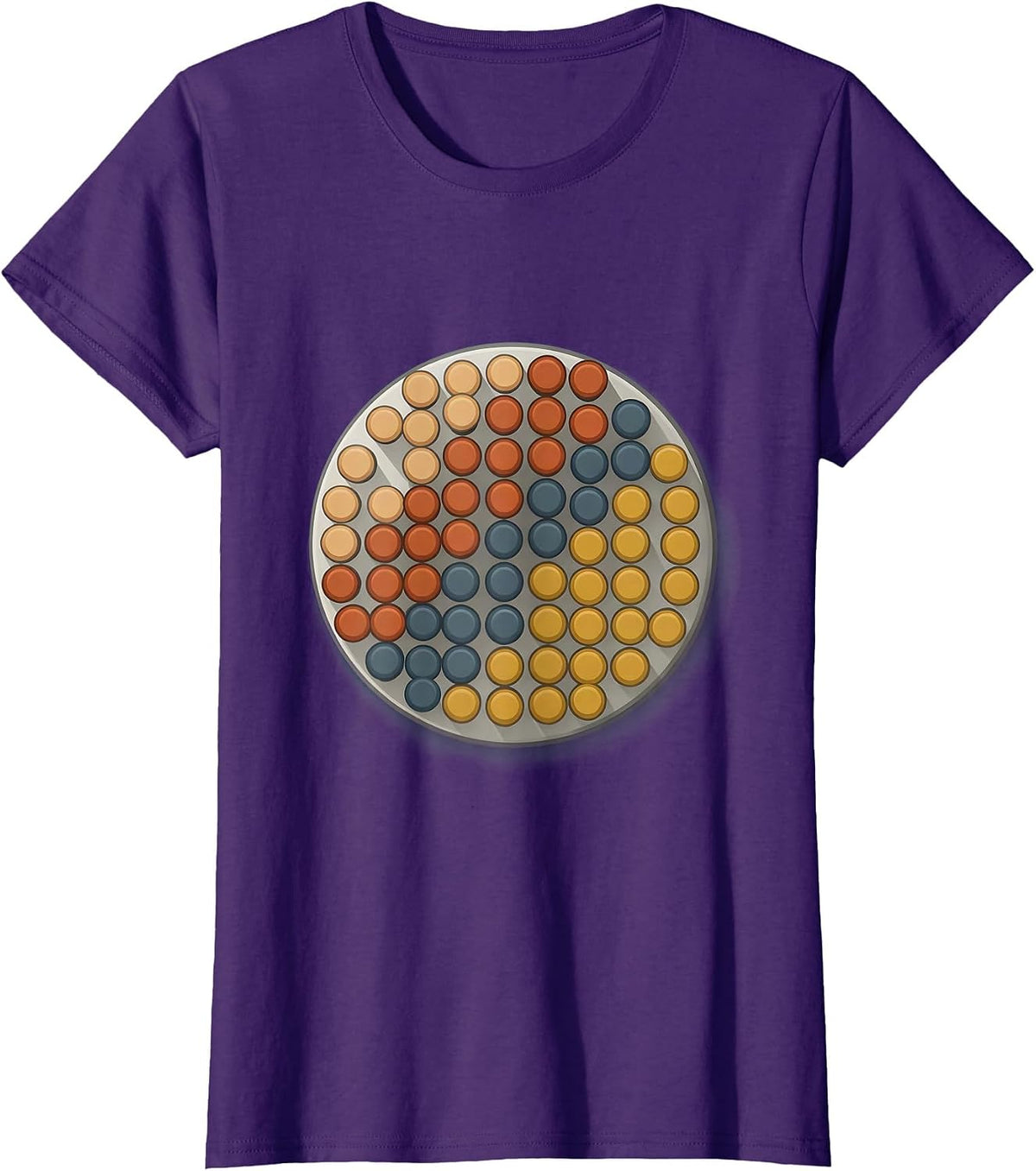 Women's Occupational Therapy Pegboard Colorful Pegs Design T-Shirt - Purple
