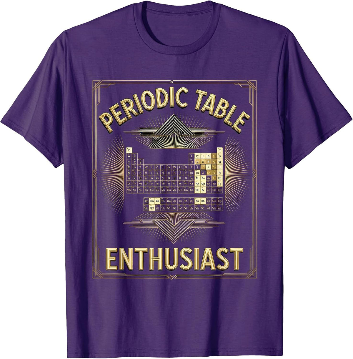 Periodic Table Enthusiast Science Lover Design T-Shirt - Purple