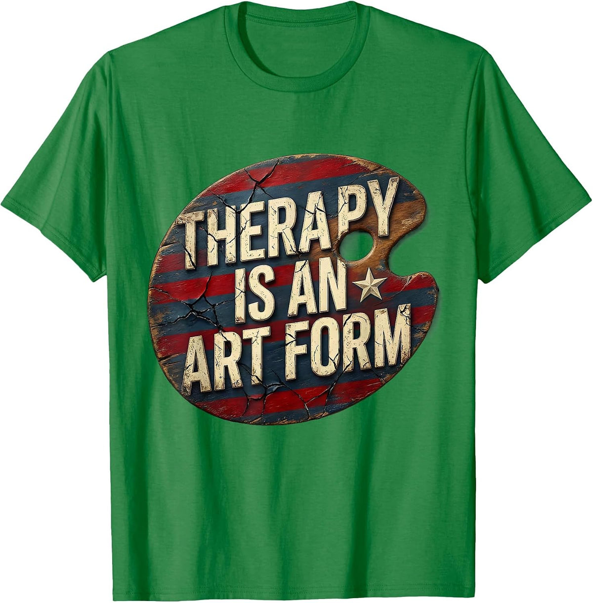 Men's Therapy Is An Art Form Occupational Therapy Design T-Shirt - Kelly Green