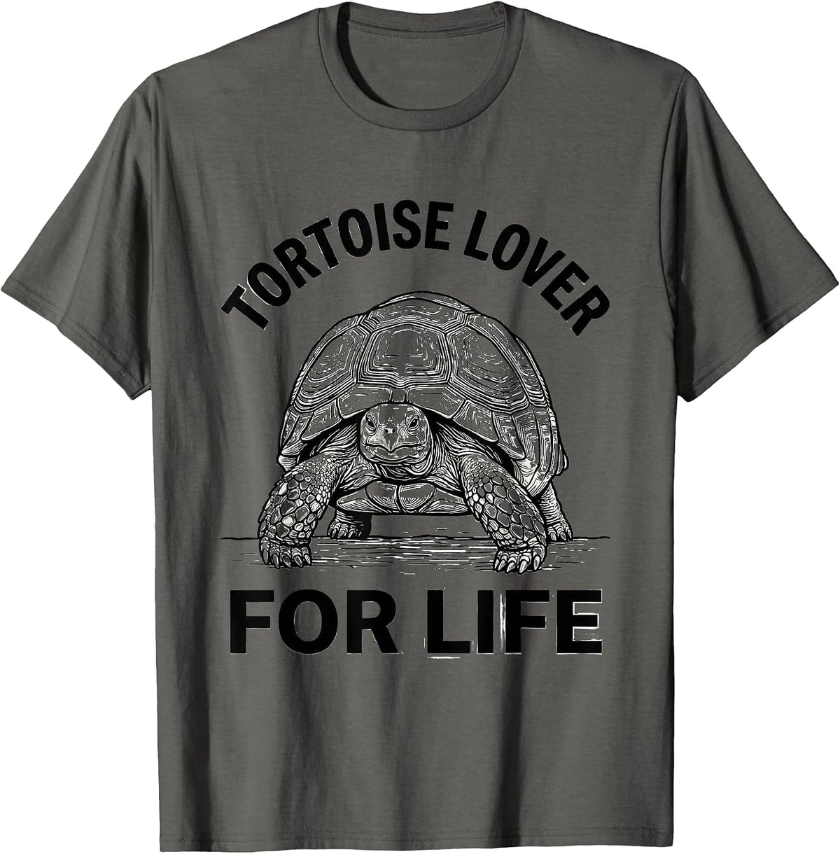 Tortoise Lover For Life Funny Animal Lover Gift T-Shirt - Asphalt Grey