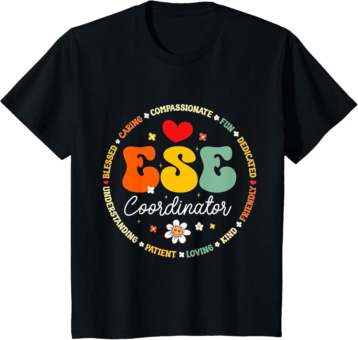 Matching First Day of School ESE Coordinator Exceptional T-Shirt - Black
