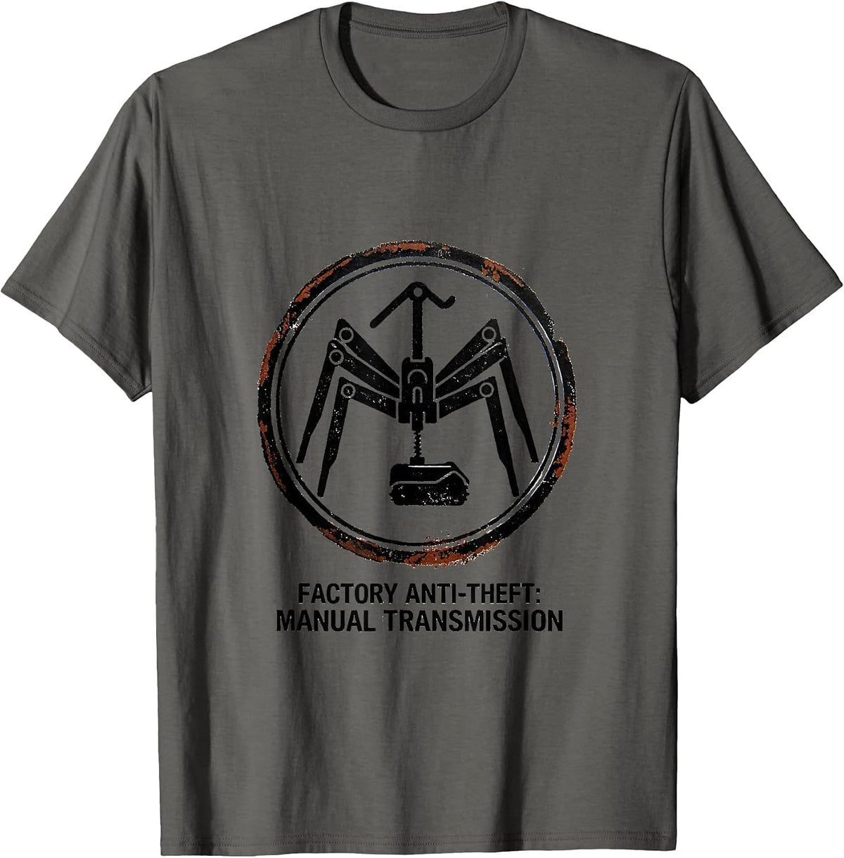 Factory Anti-Theft: Manual Transmission Car Guy T-Shirt - Asphalt Grey
