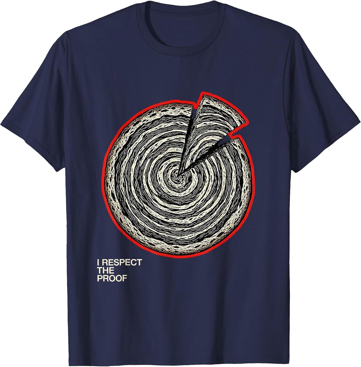 I Respect The Proof Funny Baker Sourdough Bread Baking T-Shirt - Navy Blue