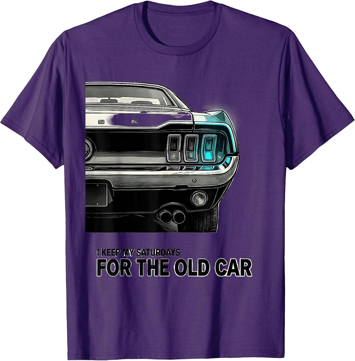 I Keep My Saturdays For The Old Car Funny Classic Car Guy T-Shirt - Purple