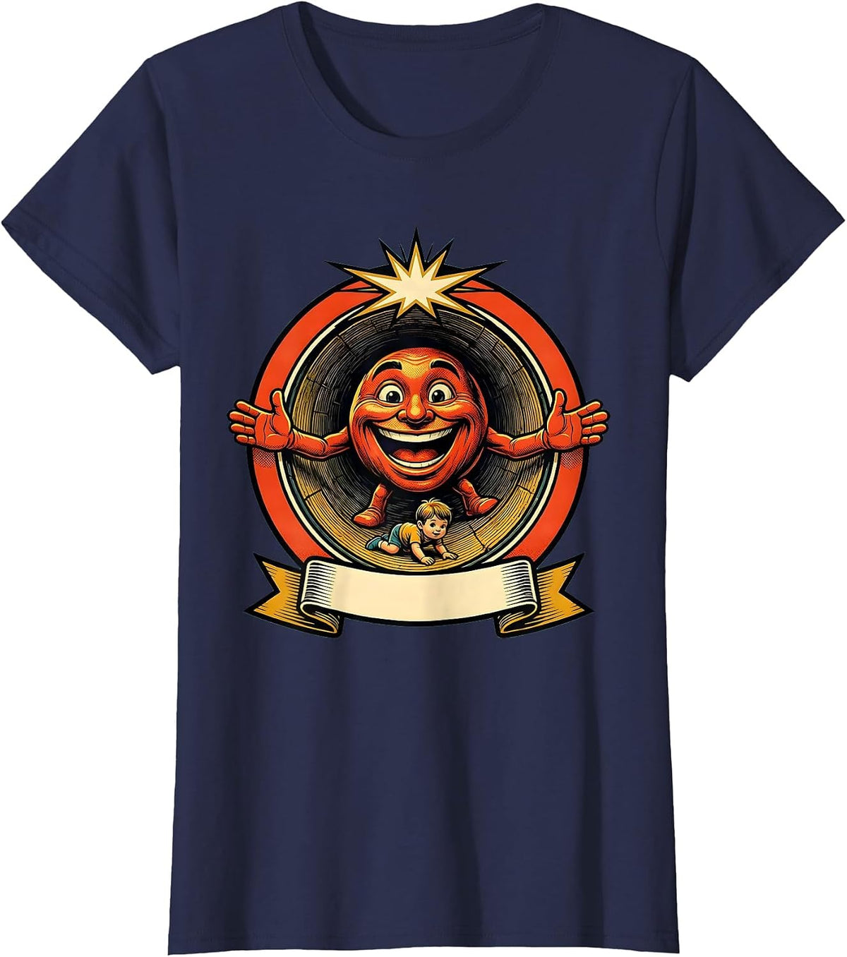 Women's Occupational Therapy Child Tunnel Obstacle Course T-Shirt - Navy Blue