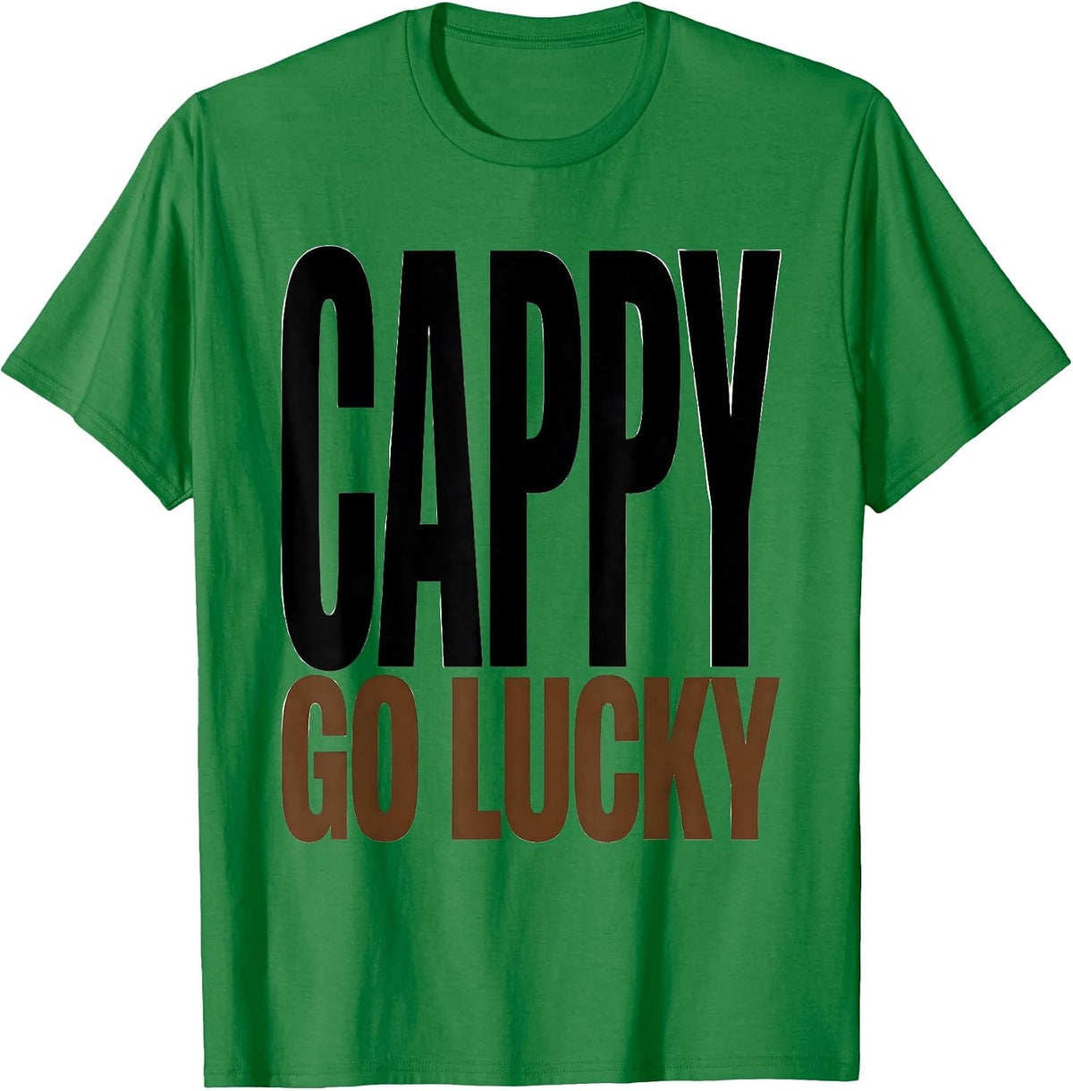 Men's Cappy Go Lucky Funny Capybara Meme Animal Humor T-Shirt - Kelly Green