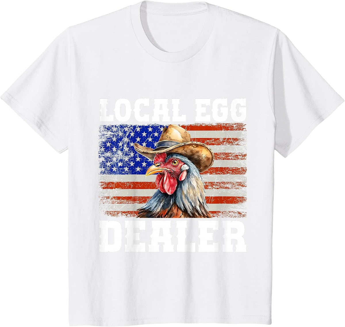 Local Egg Dealer Rooster Farmer Chicken T-Shirt - White