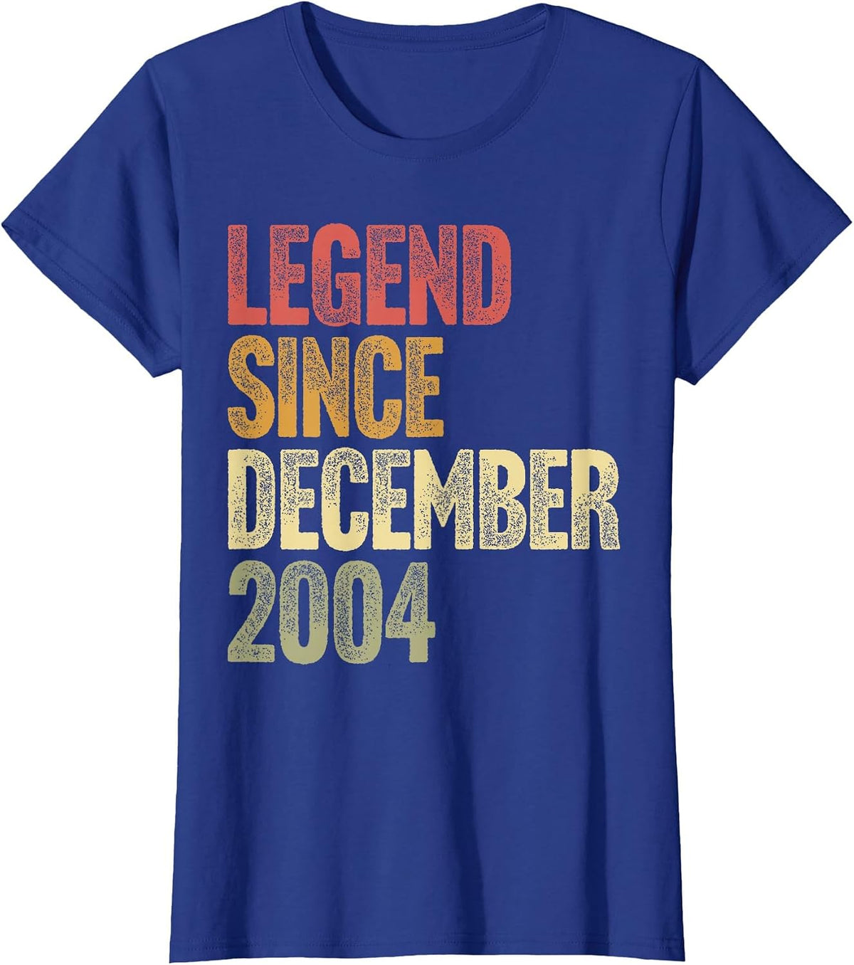 21 Year Old Legend Since December 2004 Retro 21st Birthday T-Shirt - Royal Blue