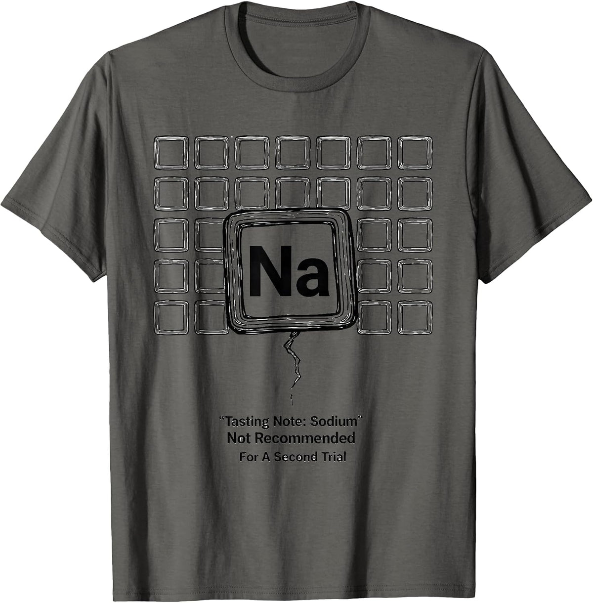 Tasting Note: Sodium — Not Recommended For A Second Trial T-Shirt - Asphalt Grey