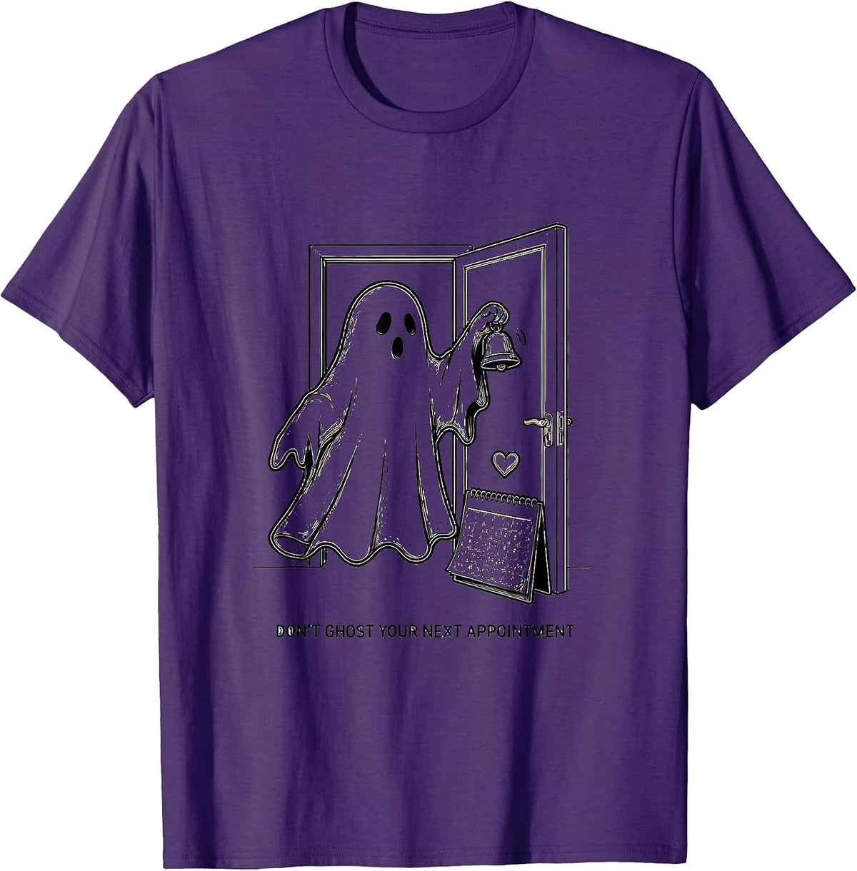 Don't Ghost Your Next Appointment Mental Health Halloween T-Shirt - Purple