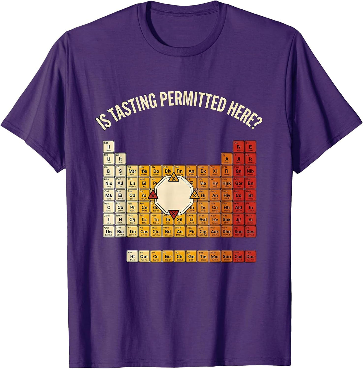 Is Tasting Permitted Here? Funny Periodic Table Science T-Shirt - Purple