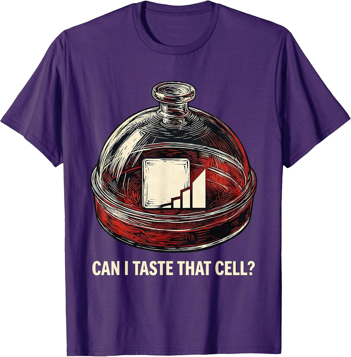 Men's Can I Taste That Cell Funny Periodic Table Science Teacher T-Shirt - Purple
